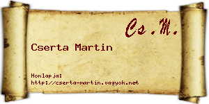 Cserta Martin névjegykártya